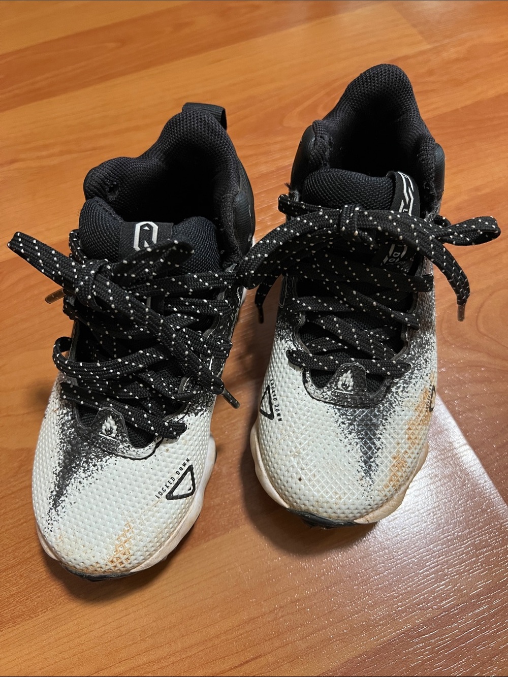 Under Armour Black and White Kids Cleats